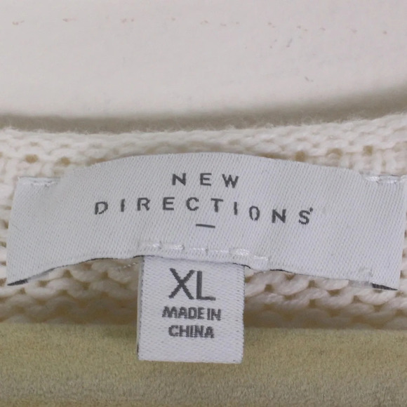 New Directions Sweater Drop Sleeve Size XL Oversized Cream - Picture 4 of 6